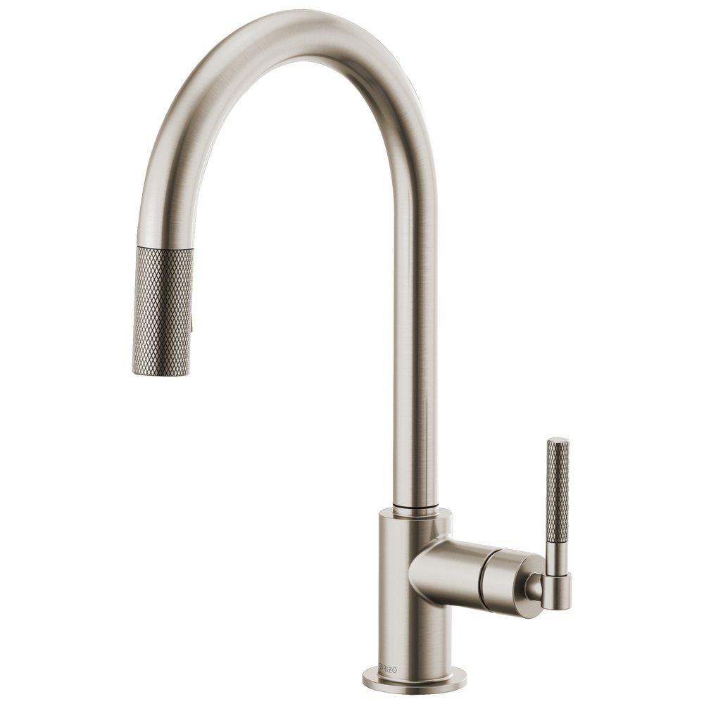 Brizo Stainless Single Handle Pull Down Kitchen Faucet with Two-Function Spray and Magnetic Docking 