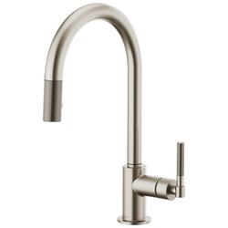 Single Handle Pull Down Kitchen Faucet in Stainless