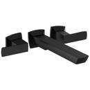 Two Handle Wall Mount Tub Filler in Matte Black