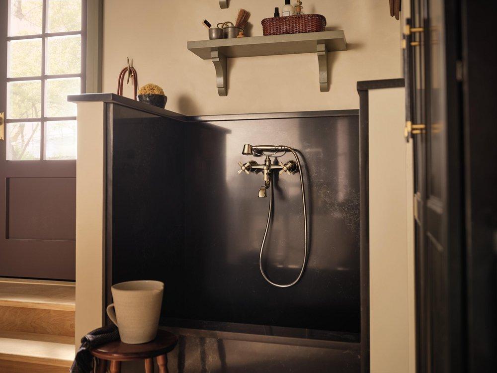 Brizo Polished Nickel Two Handle Wall Mount Filler Trim Only 