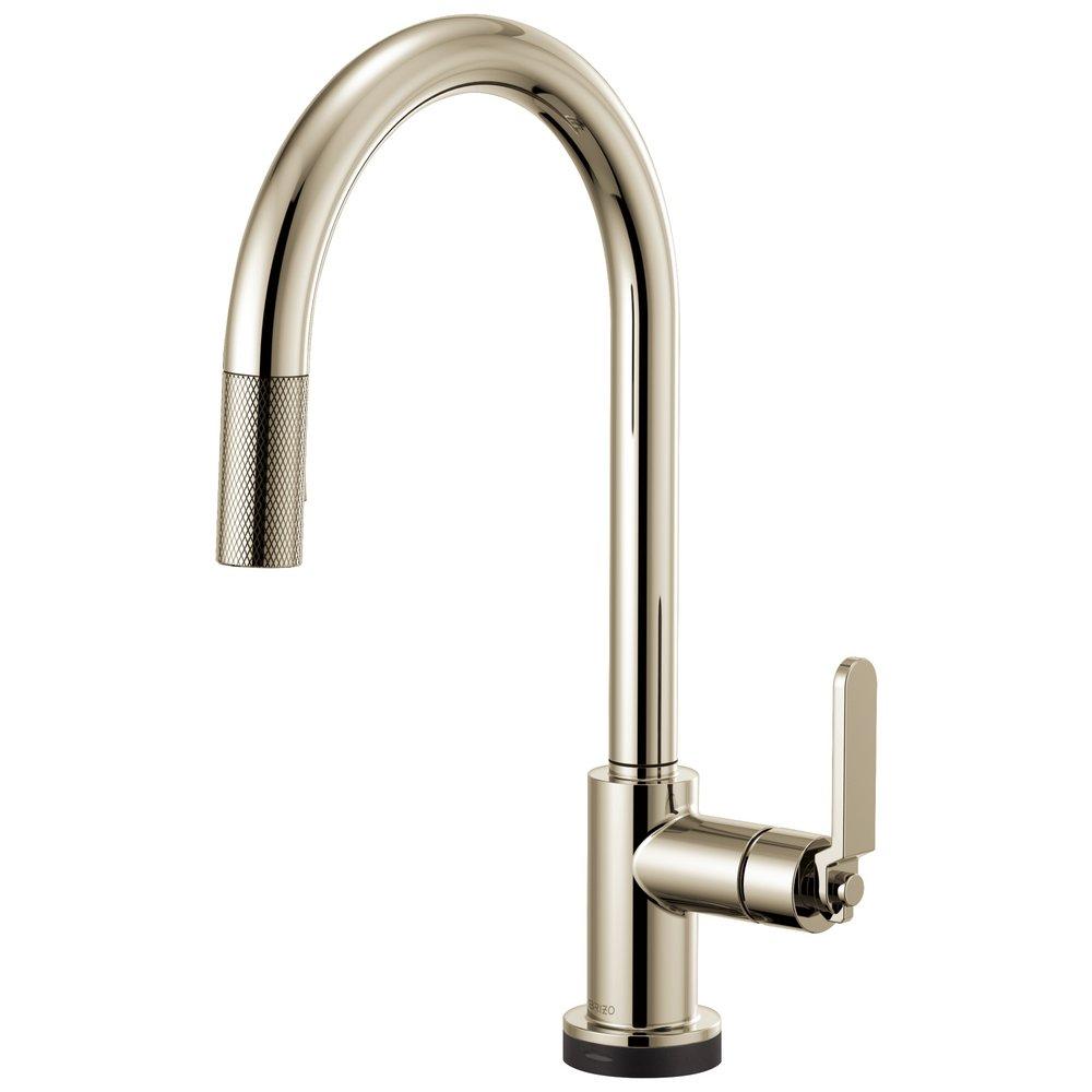 Brizo Polished Nickel Single Handle Pull Down Kitchen Faucet 
