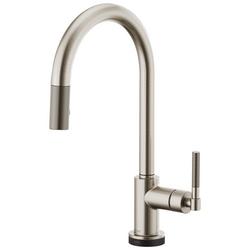 Single Handle Pull Down Kitchen Faucet with Touch Activation in Stainless