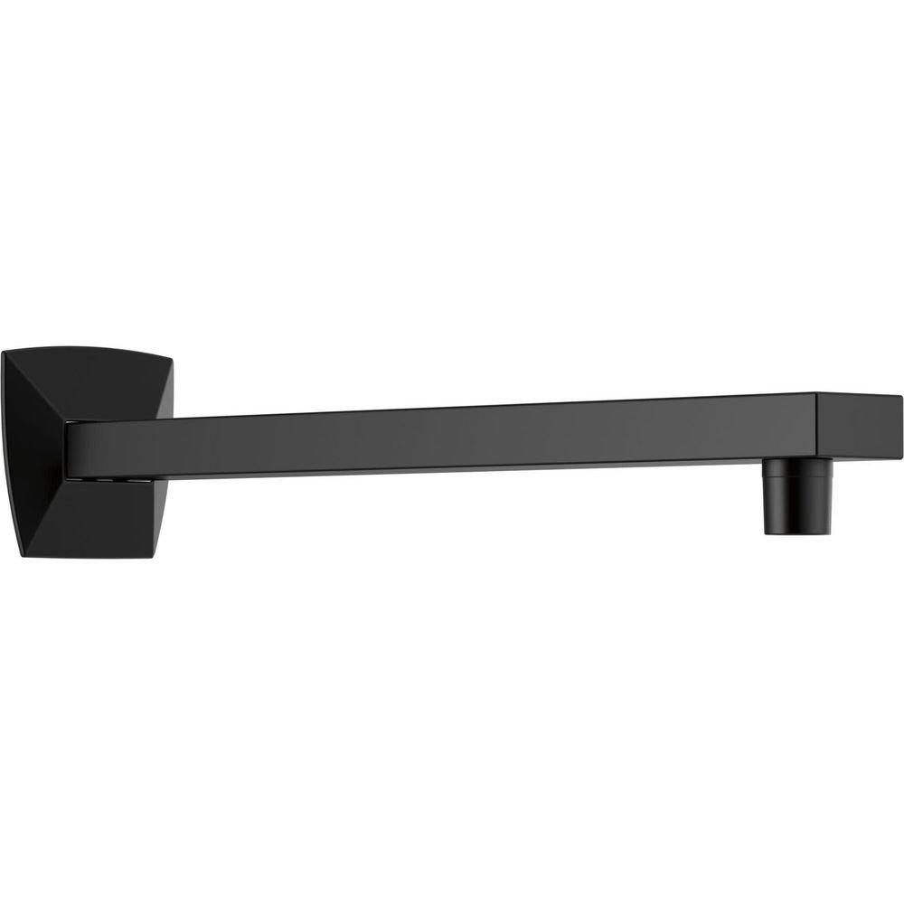 Brizo Matte Black 13 in. Shower Arm and Flange for 87488 Showerhead 