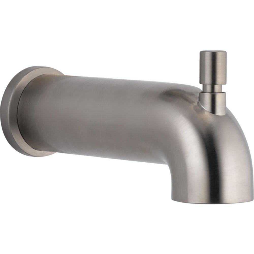 Delta Faucet Brilliance Stainless 7-3/8 x 2-3/8 in. Universal Brass Tub Spout 