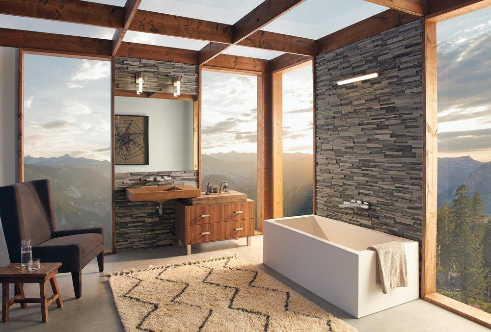 Brizo Luxe Nickel Two Handle Wall Mount Filler Trim Only 