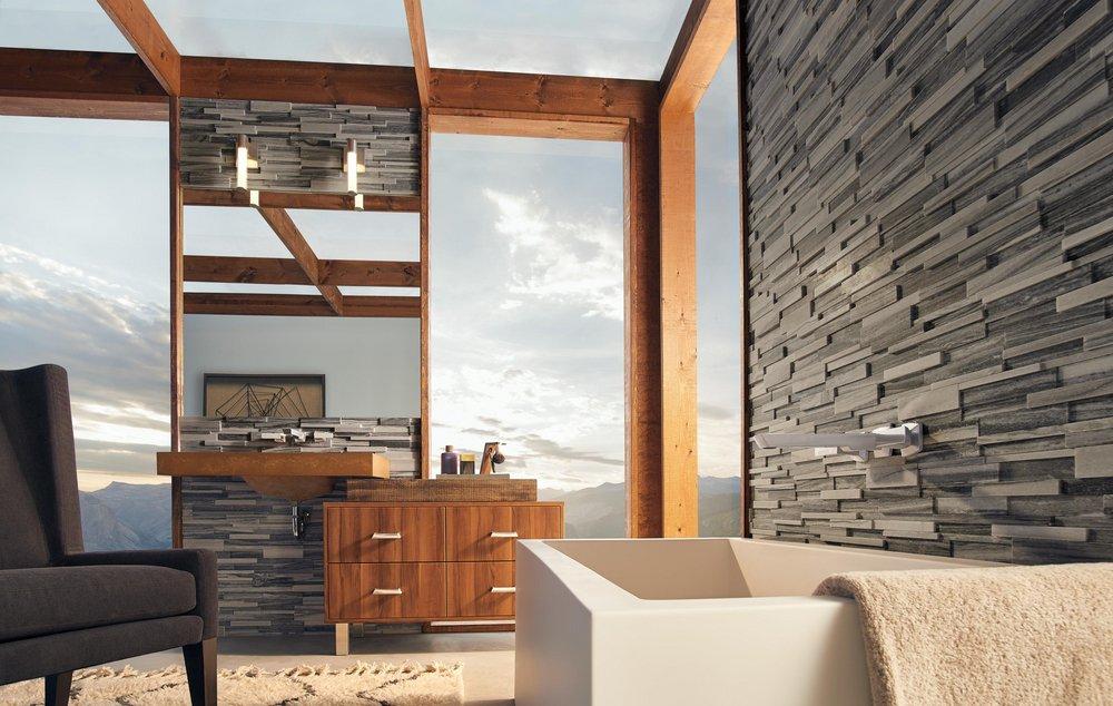 Brizo Luxe Nickel Two Handle Wall Mount Filler Trim Only 