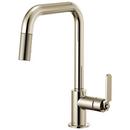 Single Handle Pull Down Kitchen Faucet in Polished Nickel