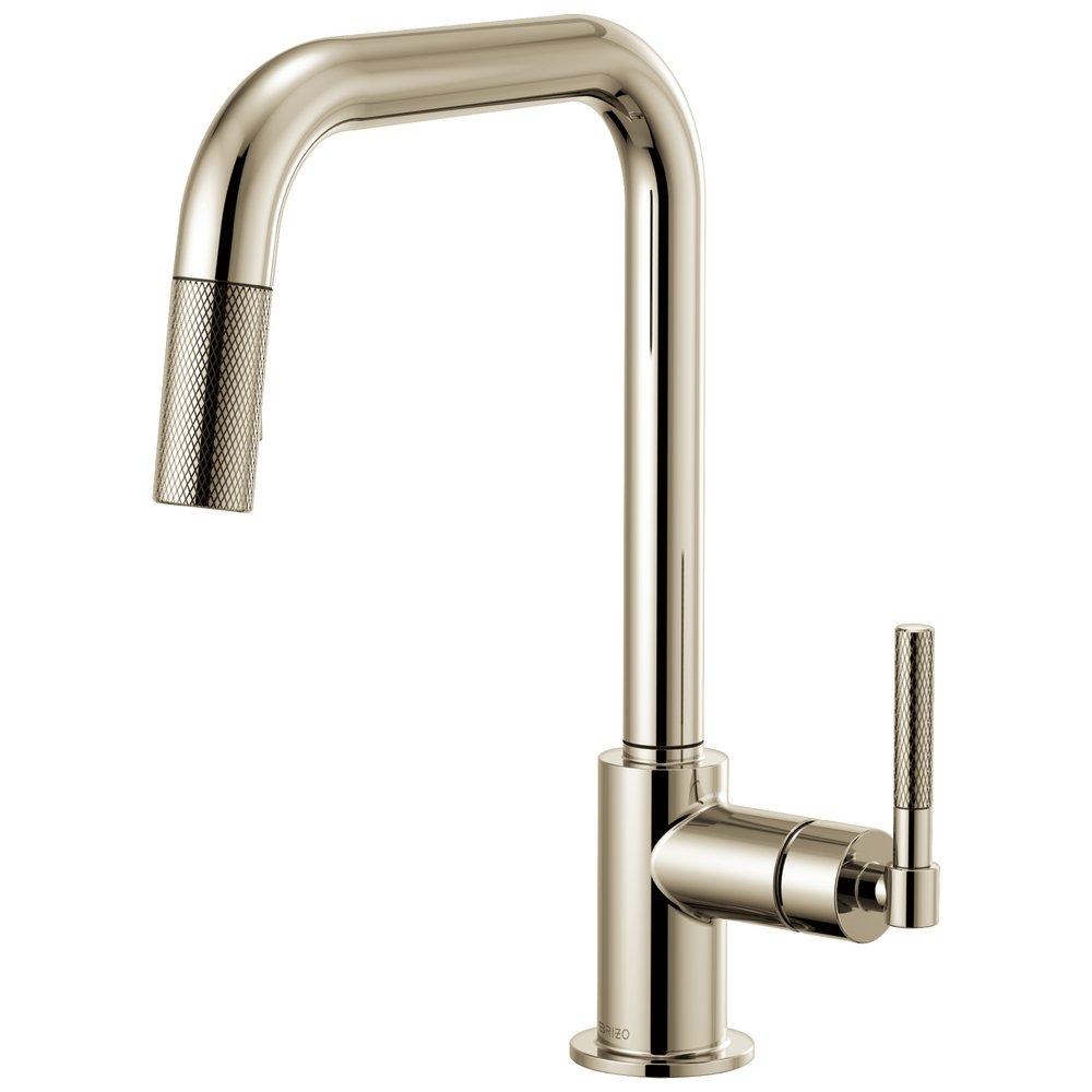 Brizo Polished Nickel Single Handle Pull Down Kitchen Faucet 