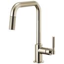 Single Handle Pull Down Kitchen Faucet in Polished Nickel