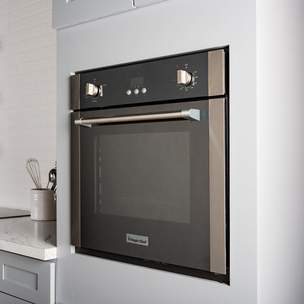 Magic Chef Appliance Black Stainless Steel 24 BUILT-IN WALL OVEN 