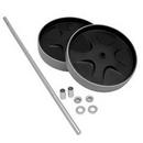 Rubbermaid Black Wheel Assembly Kit with 8 in. Wheel and 1/2 in. Axle 
