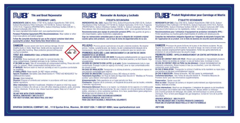 Spartan Chemical Clear Yellow Tile and Grout Restroom Cleaner 