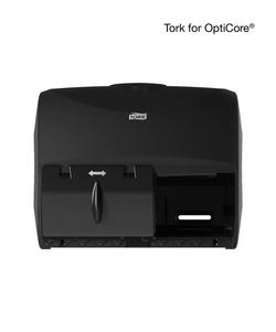 Twin Bath Tissue Roll Dispenser for OptiCore&reg; in Black, T11 System