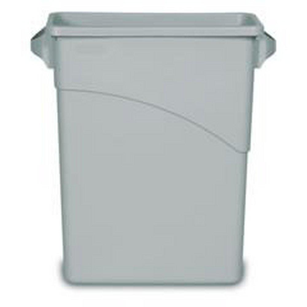 Rubbermaid Grey 25 x 22 x 11 in. 16 gal Resin Vented Trash Container 