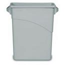 25 x 22 x 11 in. 16 gal Resin Vented Trash Container in Grey