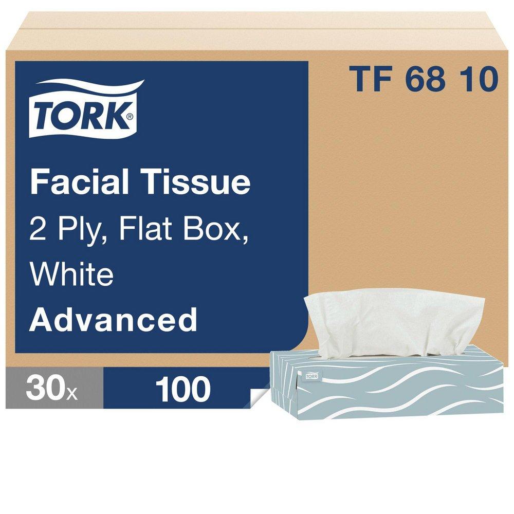 Tork White Facial Tissue Flat Box, 2-Ply 100-Sheets 