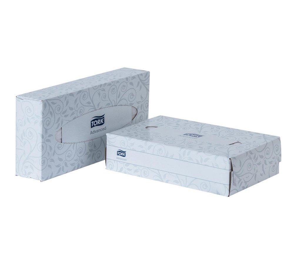 Tork White Facial Tissue Flat Box, 2-Ply 100-Sheets 