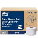 Bath Tissue Roll with OptiCore®, 2-Ply 865-Sheets, White, T11 System (Case of 36)