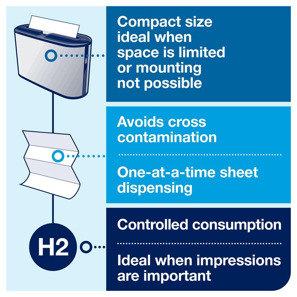 Tork Stainless Countertop Multifold Paper Hand Towel Dispenser 