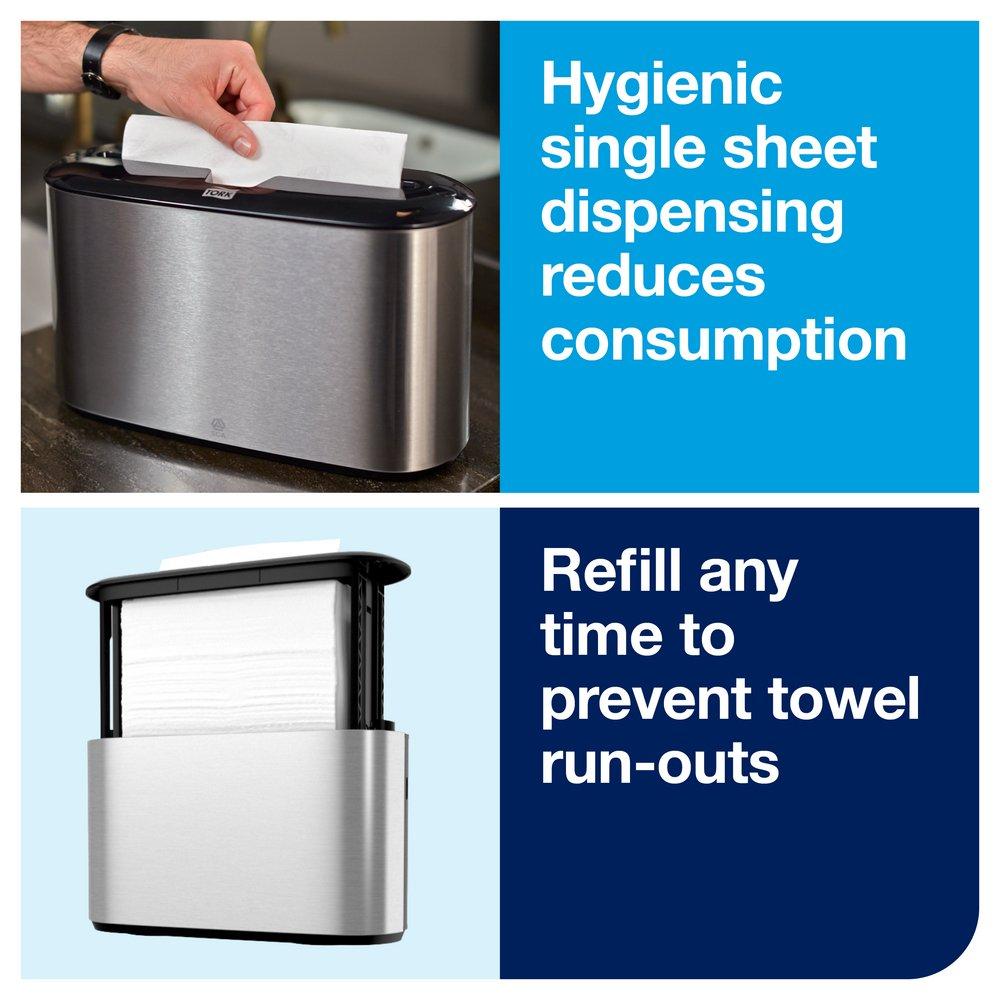 Tork Stainless Countertop Multifold Paper Hand Towel Dispenser 