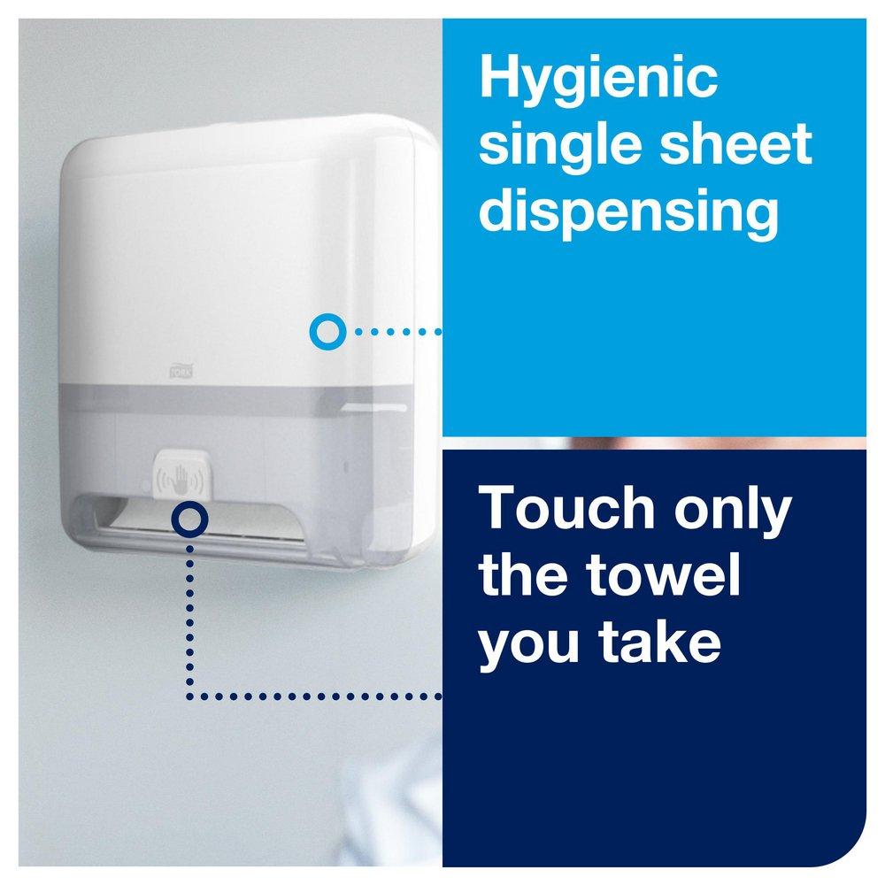 Tork White Paper Hand Towel Roll Dispenser with Intuition Sensor, H1 System 