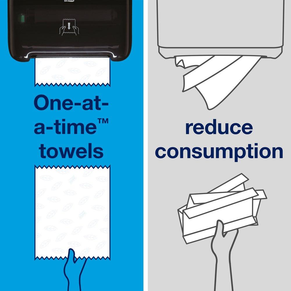 Tork White Paper Hand Towel Roll Dispenser with Intuition Sensor, H1 System 