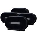 Twin Jumbo Roll Toilet Paper Dispenser in Black 
