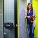 Twin Jumbo Roll Toilet Paper Dispenser in Black 