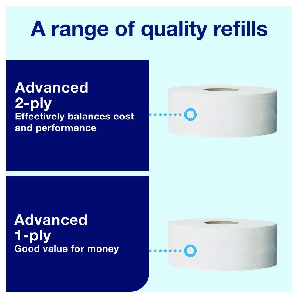 T1 Twin Jumbo Toilet Paper Roll Dispenser in Black (Case of 4) 