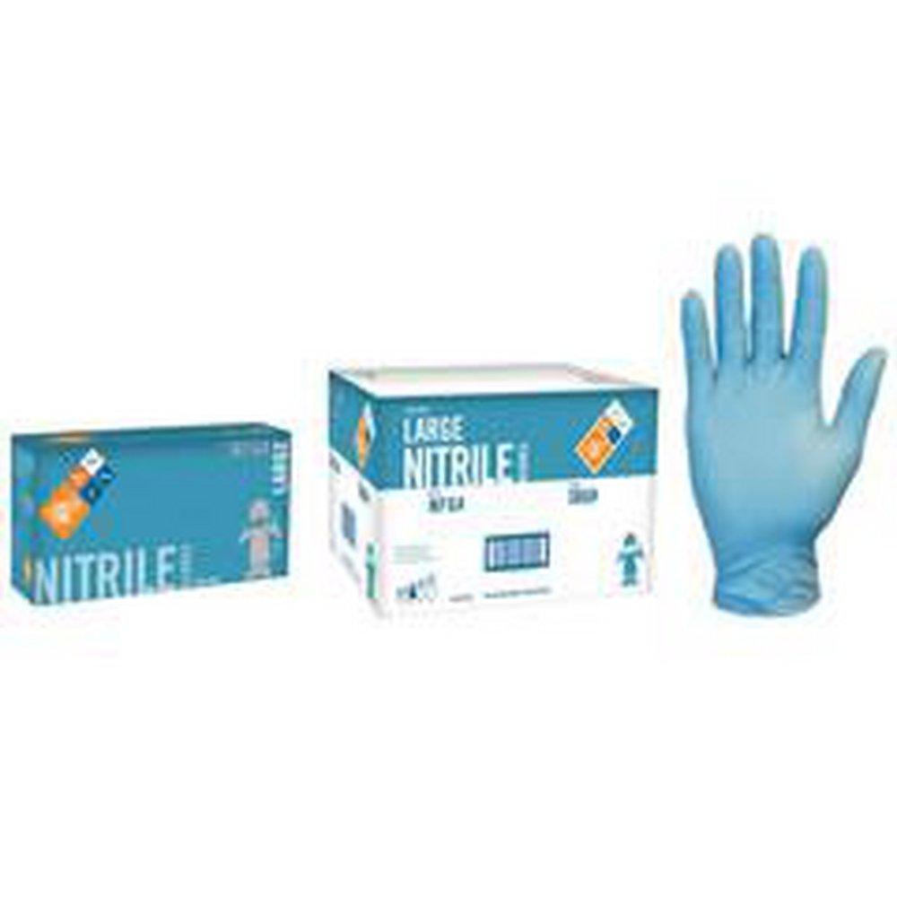 Safety Zone Blue Nitrile Gloves in Blue (Box of 100, Case of 10 Boxes) 