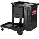 Janitor Cleaning Cart in Black