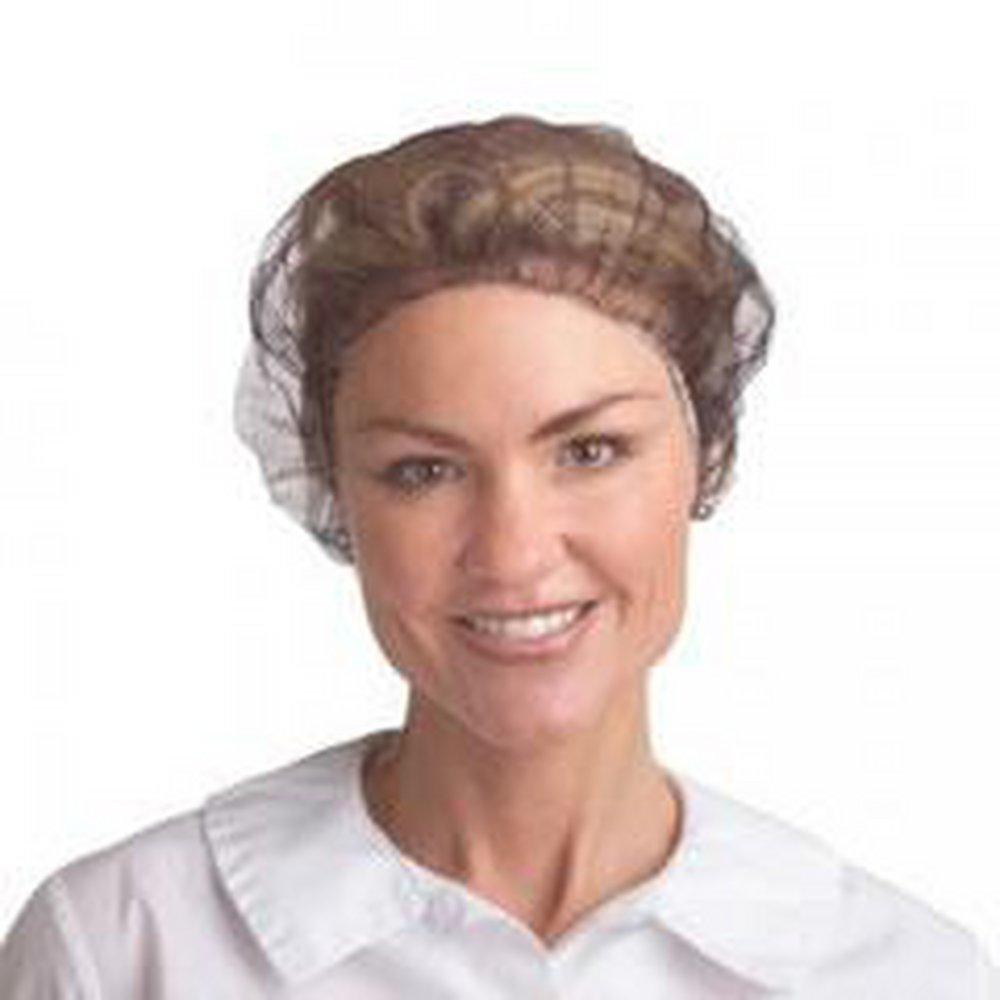Safety Zone Brown Nylon Hair Net (Box of 144, Case of 10 Boxes) 