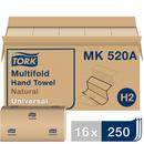 Tork Natural Multifold Paper Hand Towel, 1-Ply 250-Towels 