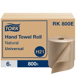 H21 100% Recycled Fiber 1-Ply Paper Hand Towel Roll Towel in Natural,  800 ft. (Case of 6)
