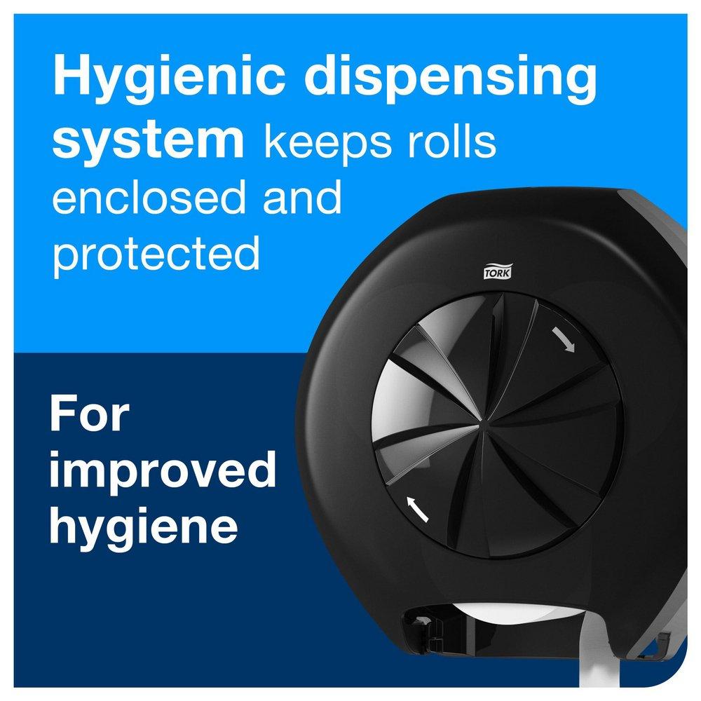 Tork White Bath Tissue Roll with OptiCore&reg;, 1-Ply 1755-Sheets, White, T11 System 