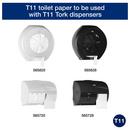 Tork White Bath Tissue Roll with OptiCore&reg;, 1-Ply 1755-Sheets, White, T11 System 