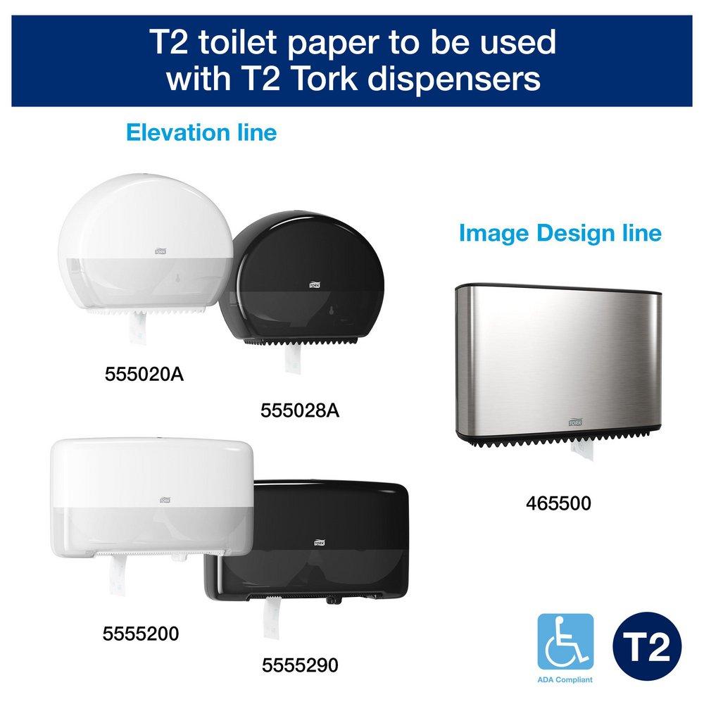 Tork White Mini Jumbo Bath Tissue 2-Ply (Case of 12) 