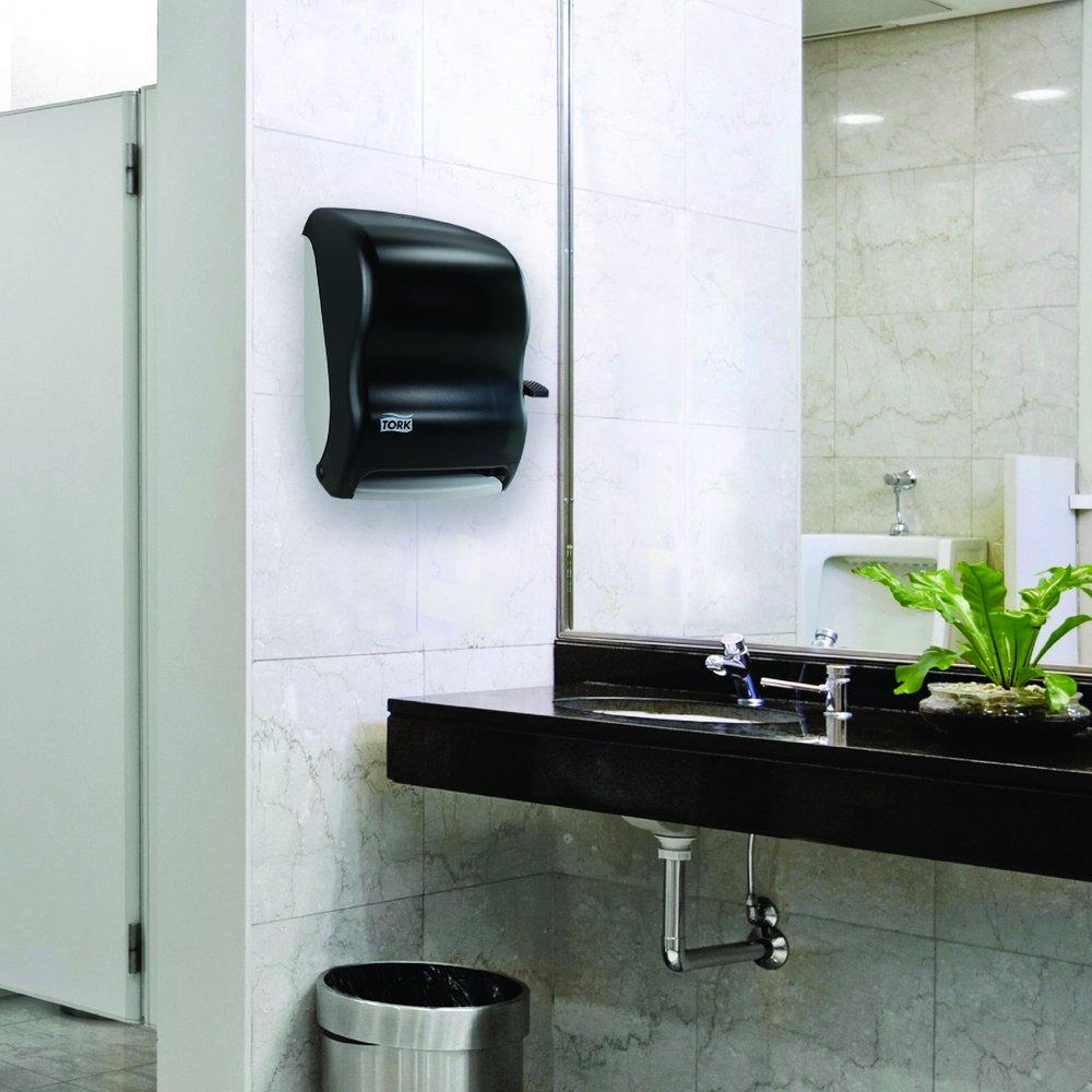 H21 High Capacity Push-Down Handle Paper Hand Towel Roll Dispenser in Smoke 