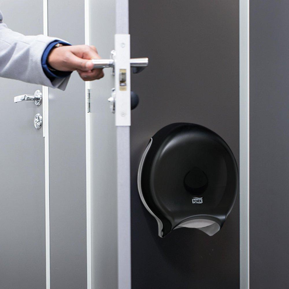 Tork Smoke Jumbo Bath Tissue Roll Dispenser, 9 inch 