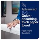 Tork White Advanced Paper Towel Roll, 1-Ply 700 ft, White, H1 System 