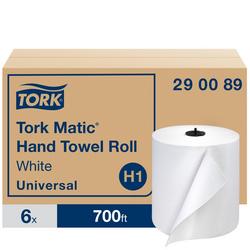 Universal H1 100% Recycled Fiber Paper Hand Towel Roll in White, 700 ft. (Case of 6)