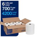 Tork White Advanced Paper Towel Roll, 1-Ply 700 ft, White, H1 System 