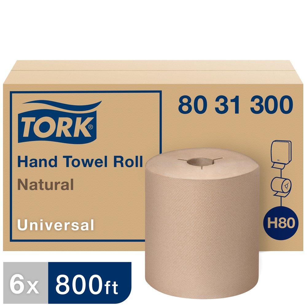 Tork Natural Paper Hand Towel Roll, 1-Ply, Natural, H80 System 