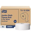 Jumbo Bath Tissue Roll, 2-Ply 2000 ft, White (Case of 6)