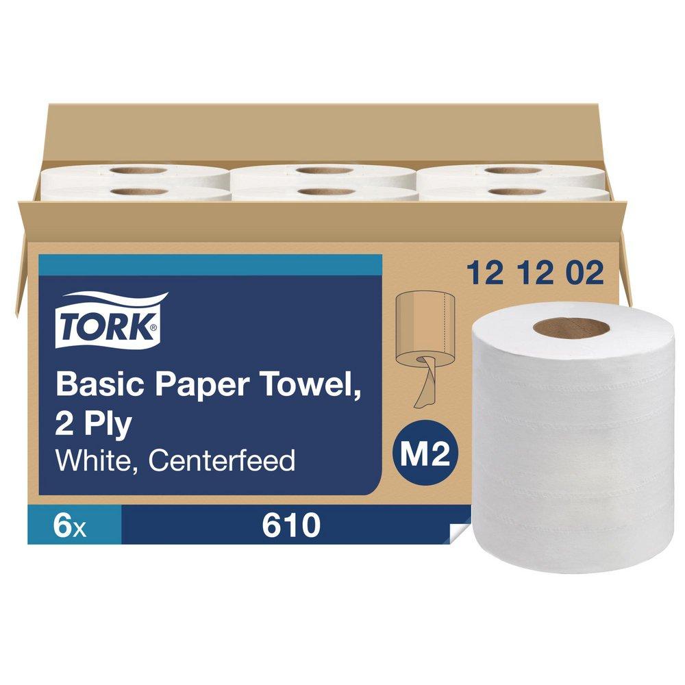 Tork White Soft Centerfeed Paper Hand Towel, 2-Ply, White 