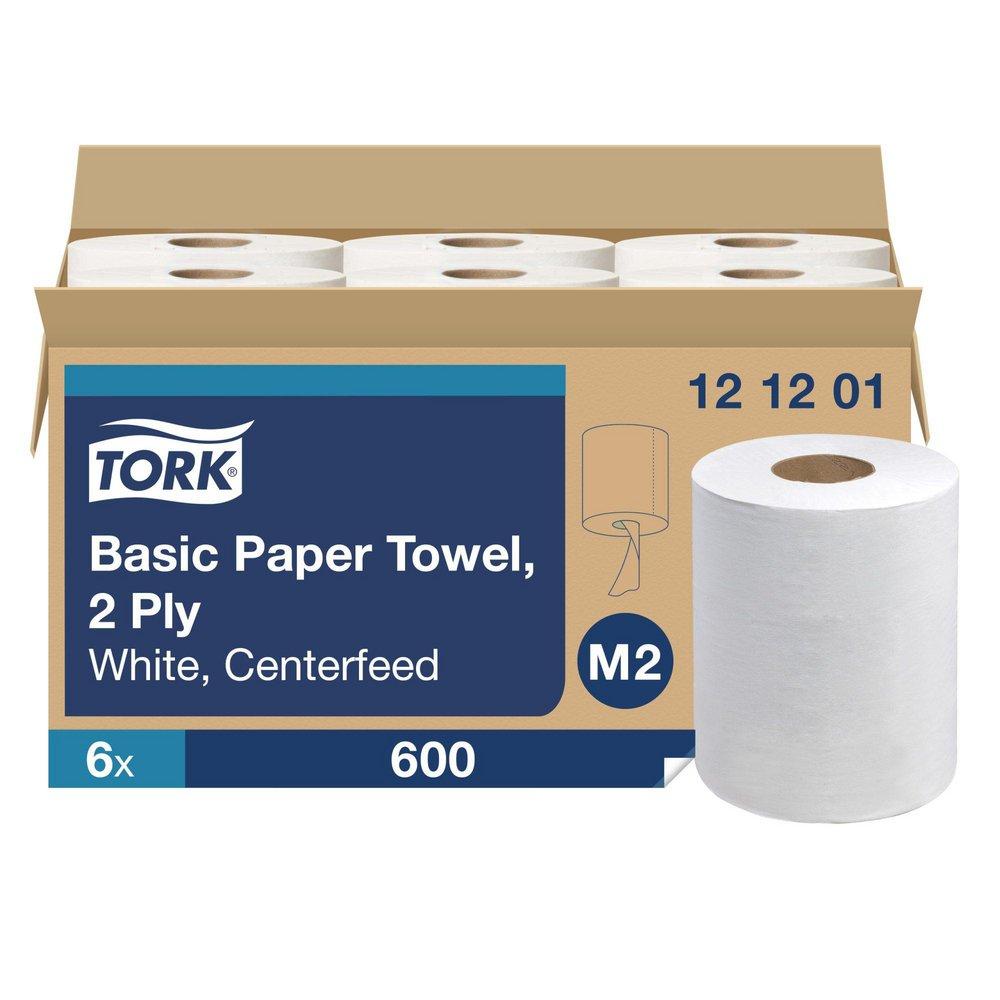 Tork White Soft Centerfeed Paper Hand Towel, 2-Ply, White 