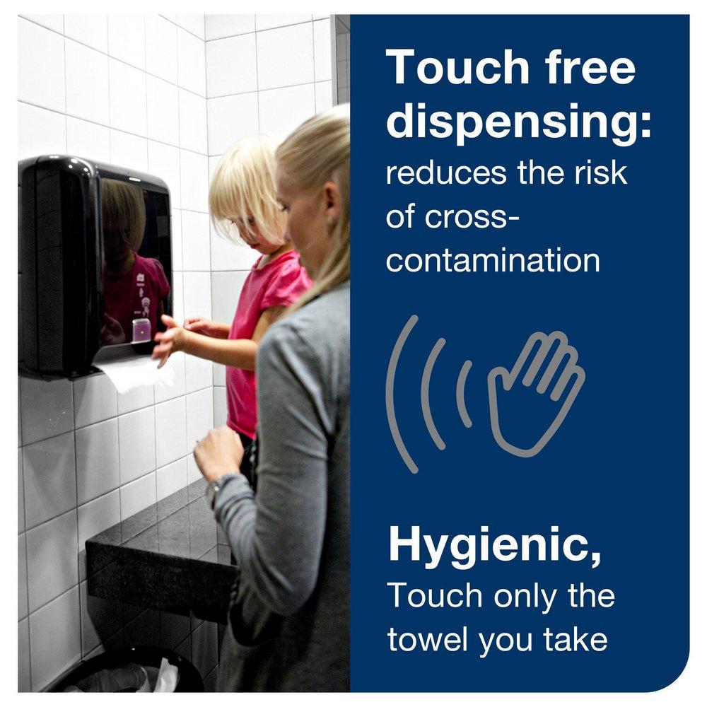 Touchless Paper Hand Towel Roll Dispenser with Intuition Sensor, Black, H1 System 