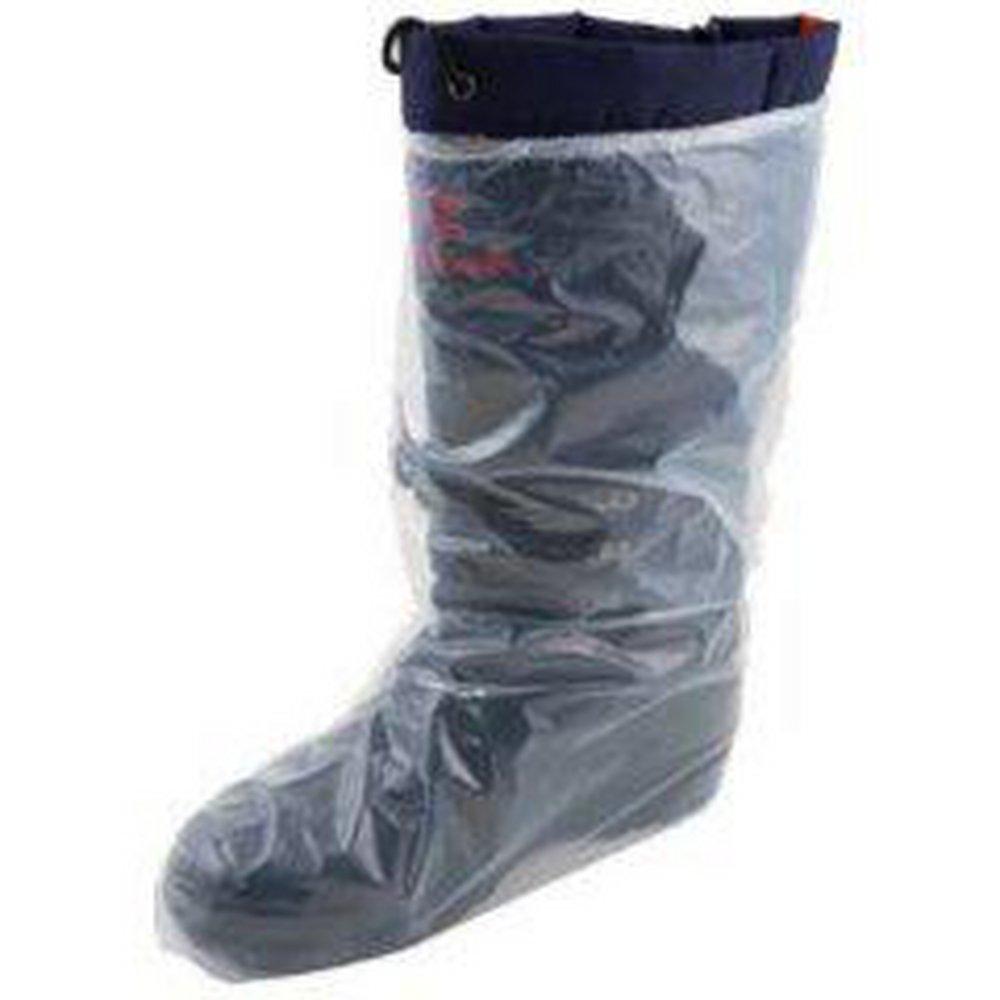 Safety Zone Clear 5 mil Polyethylene Shoe Cover with Elastic in Clear (Box of 50) 
