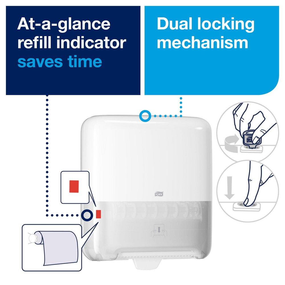 Tork White Plastic Hand Towel Roll Dispenser 