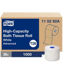 T26 High-Capacity 2-Ply Toilet Paper Roll in White T26, 1000 Sheets (Case of 36)
